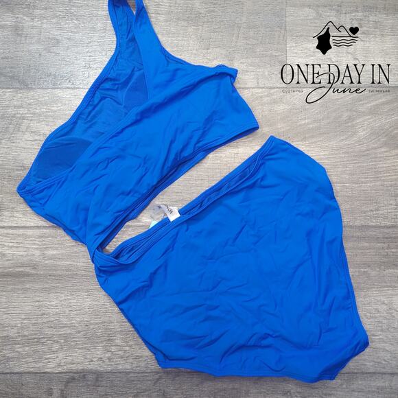 Yonique One Shoulder One Piece Swimsuit Size M - Picture 7 of 7